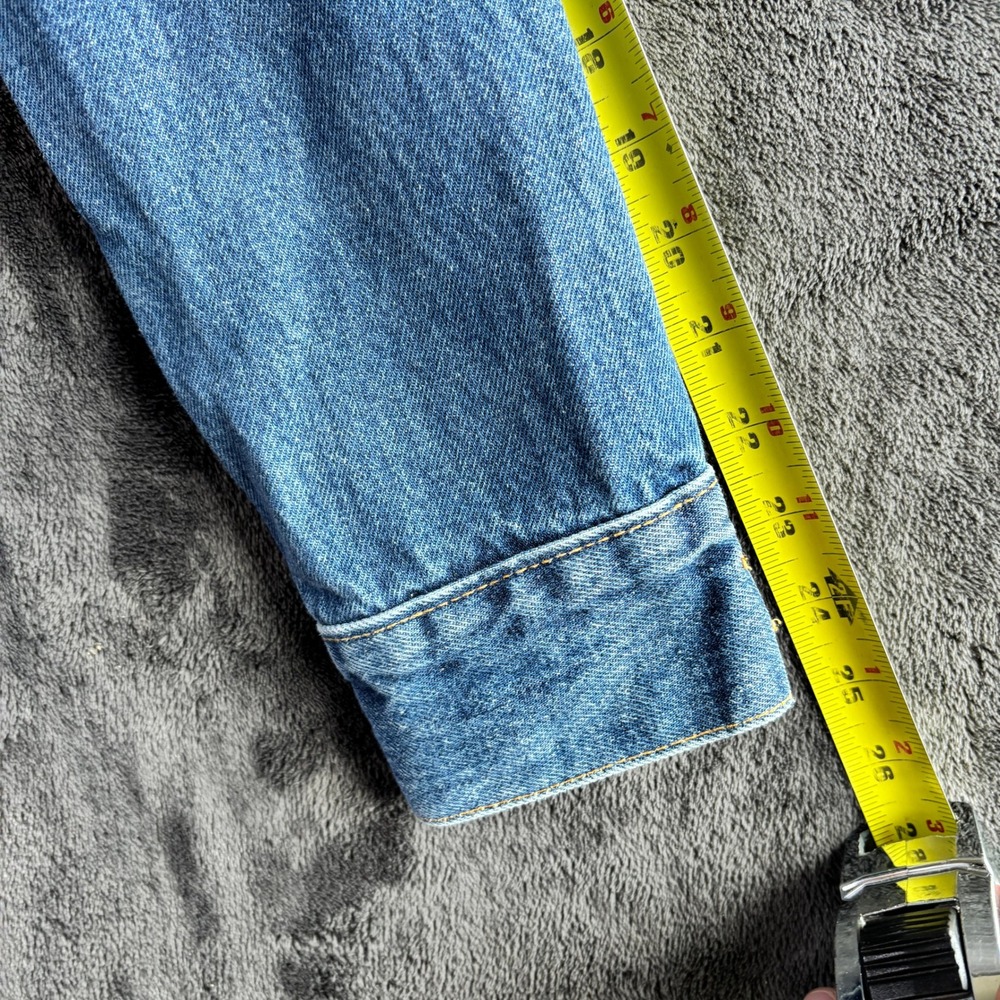 Levis Red Tab Denim Trucker Jacket Medium Wash Blue 100% Cotton Womens Medium - Picture 7 of 13